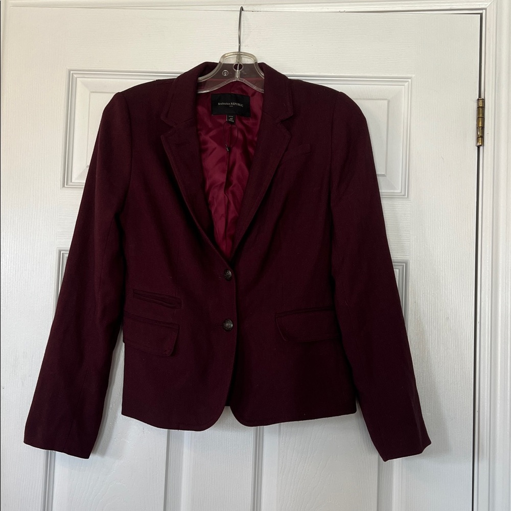 Banana Republic Dark Red Jacket - Picture 1 of 3